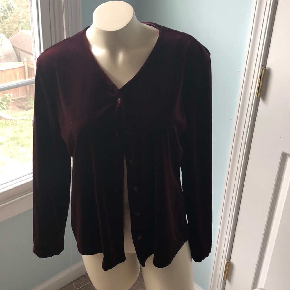 Furry button down sweater